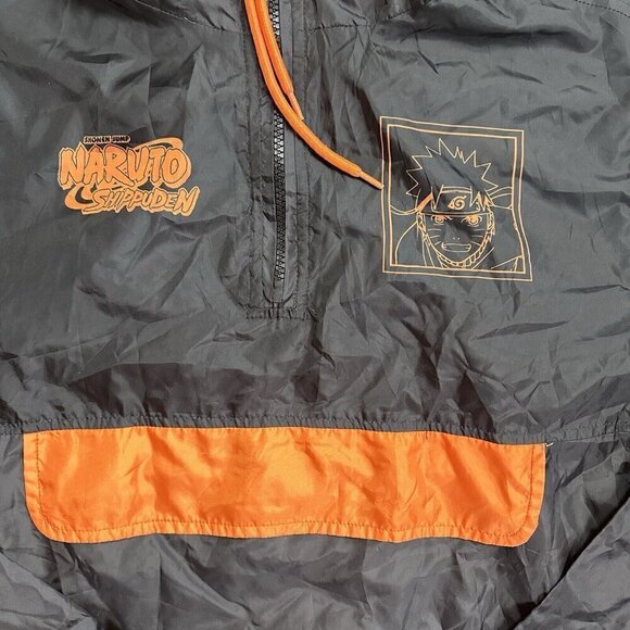Naruto Shippuden men's Small hoodie jacket Windbreaker Uzumaki Ramen Anime - Picture 3 of 7
